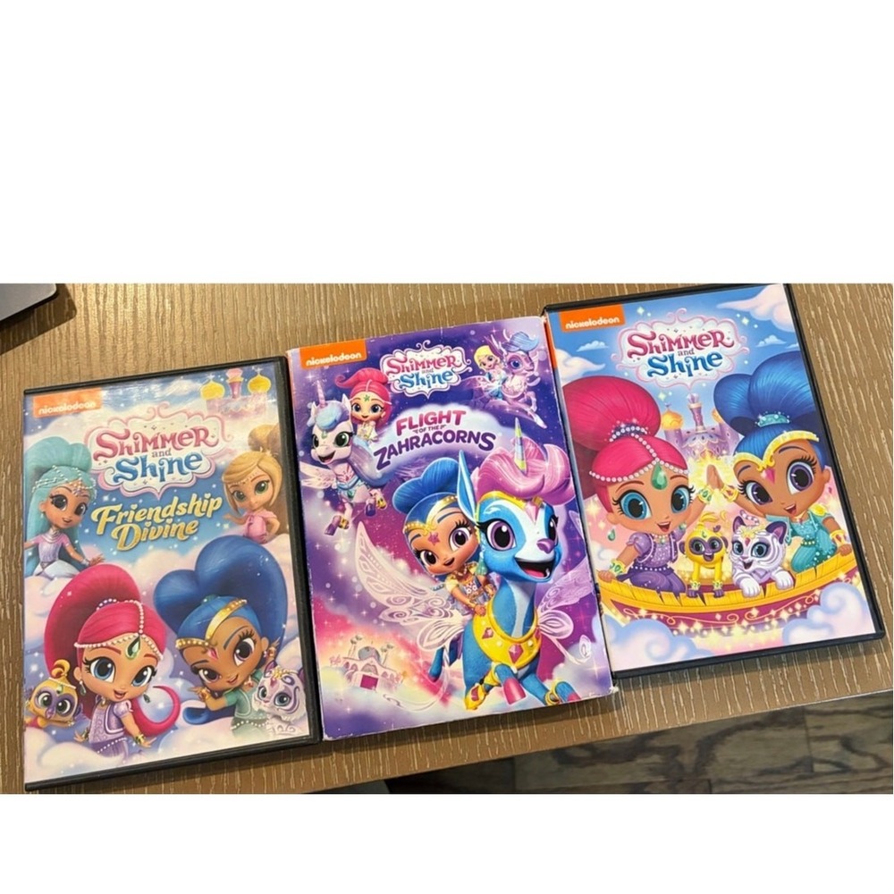 Lot of 3 DVD Shimmer and Shine, Friendship Divine,Flight of the Zahracorns